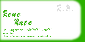 rene mate business card